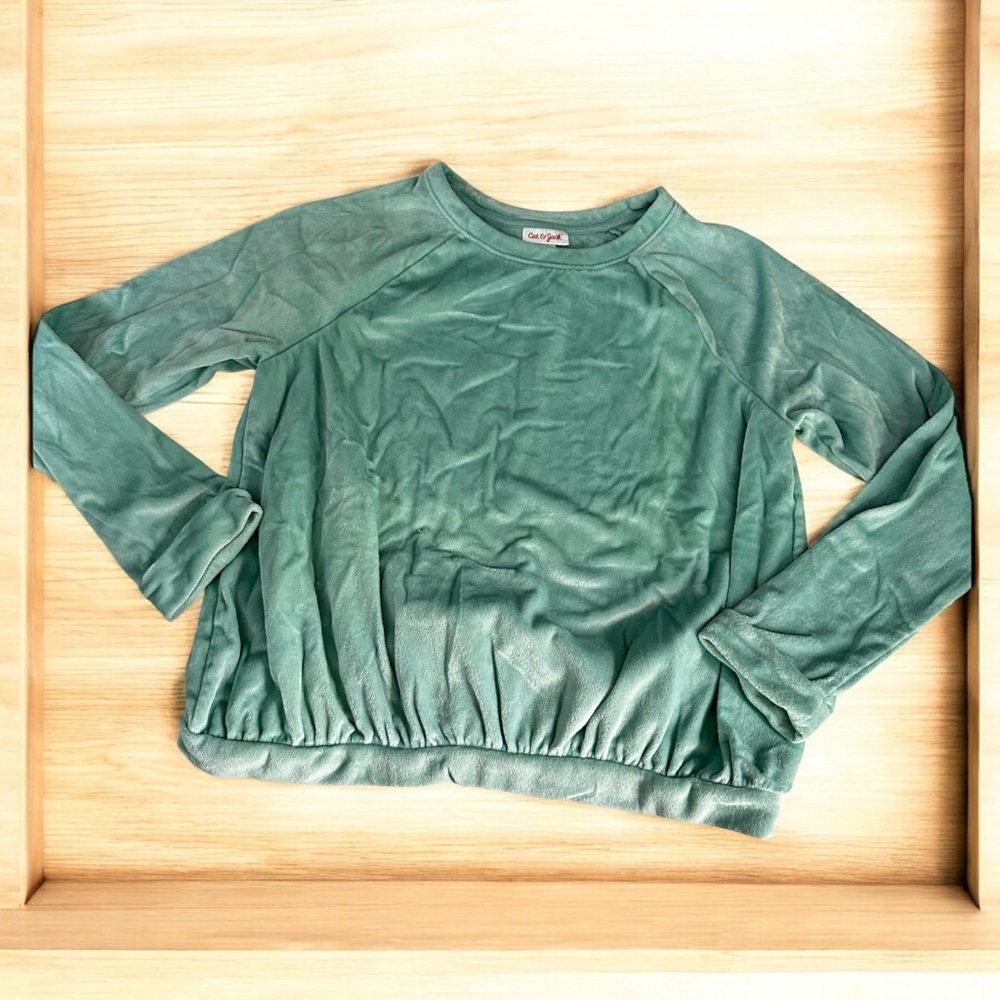 5x$25 Cat & Jack Teal Green Plush Sweatshirt, 14-16